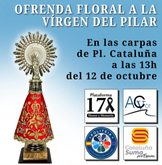 El constitucionalismo, dividido por la Virgen del Pilar en la Hispanidad 1 Moncloa cataluna suma Moncloa