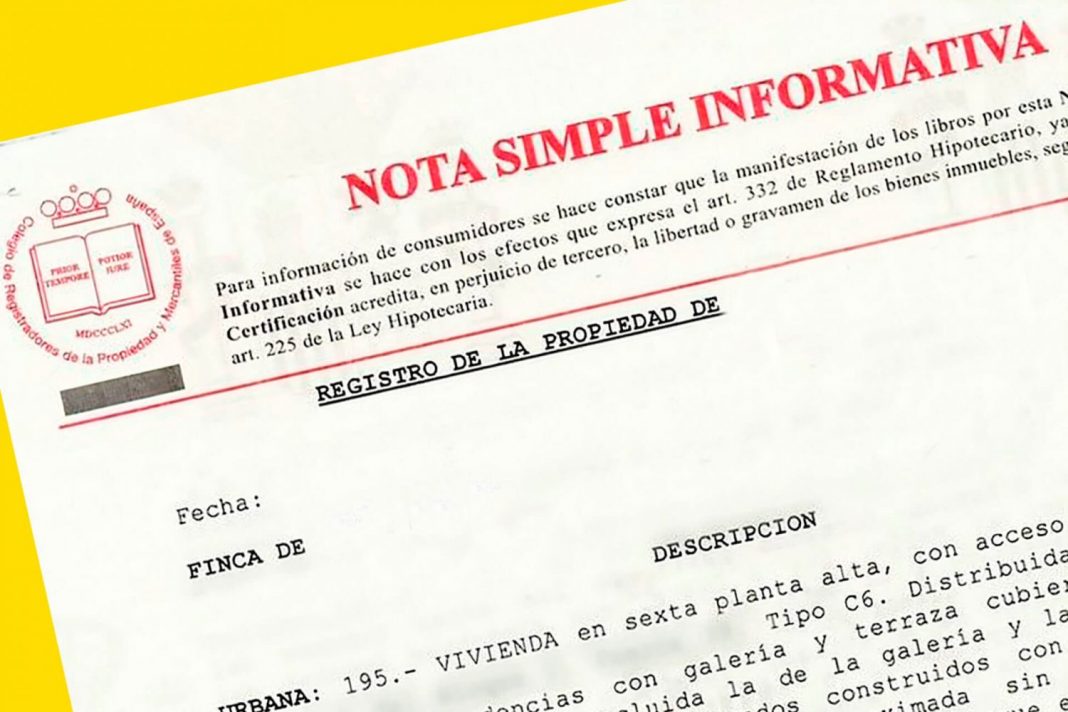 nota simple piso