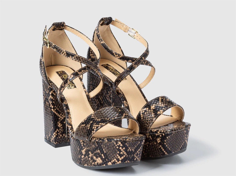 sandalias animal print formula joven