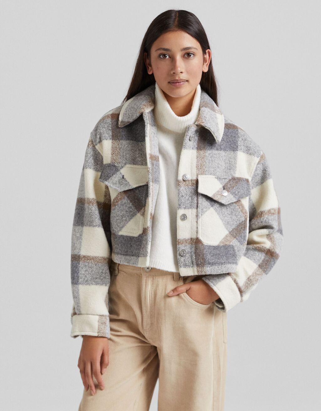 sobrecamisa corta cuadros