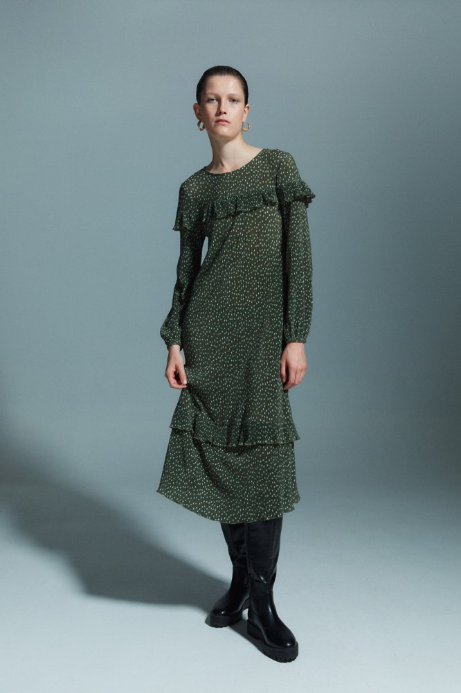 vestido plisado sfera