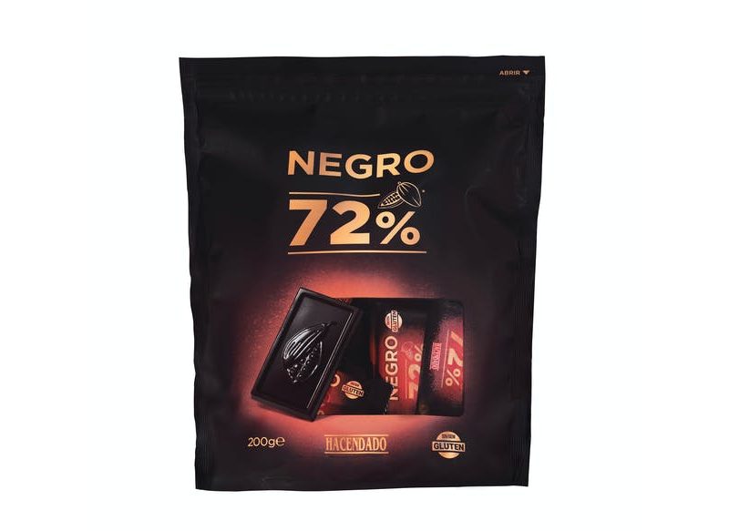 CHOCOLATE NEGRO 72% DE MERCADONA
