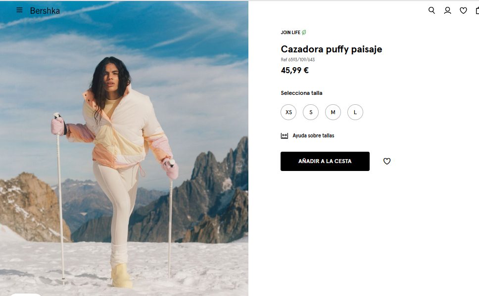 Cazadora puffy paisaje- Bershka