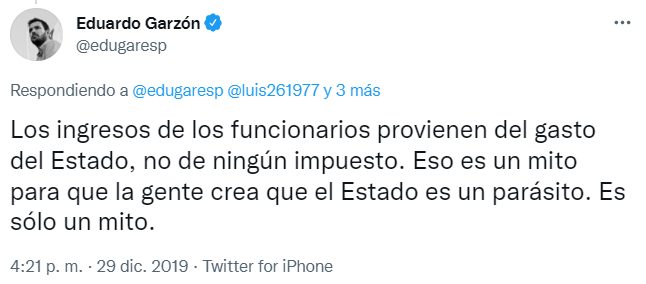 El tuit de los funcionarios del hermano de Garzón revive: "son gastos del Estado, no de impuestos" 1 Moncloa image 25 Moncloa