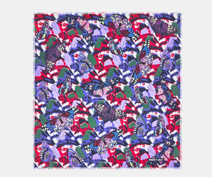 pañuelo estampado mariposas bimba y lola