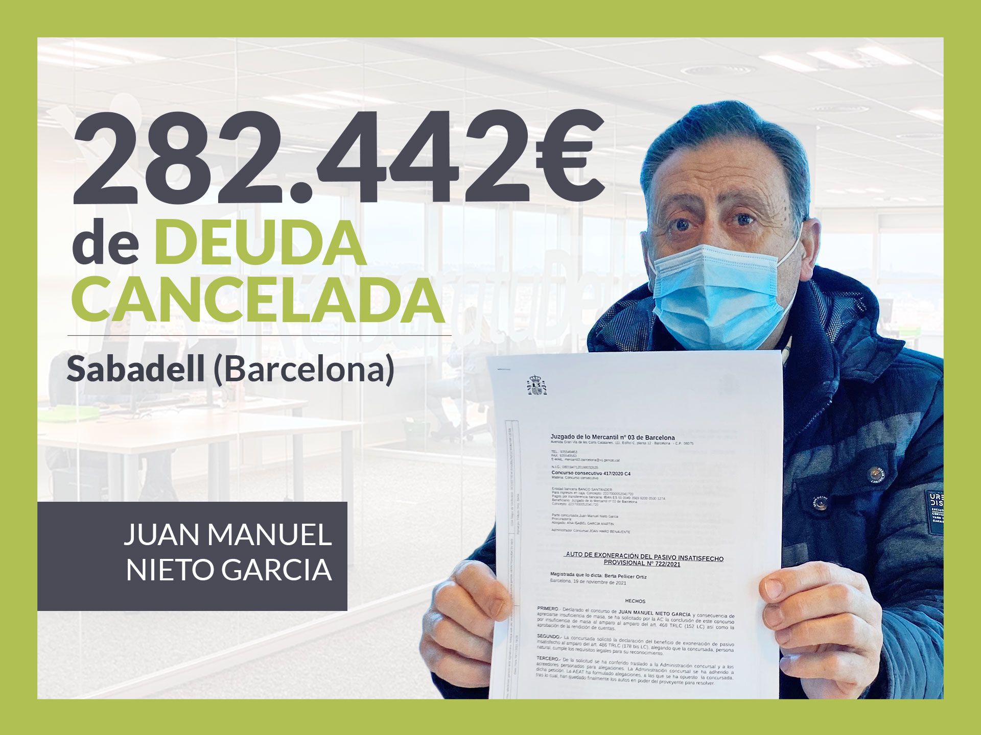 Repara tu Deuda Abogados cancela 282.442€ en Sabadell (Barcelona) con la Ley de Segunda Oportunidad 1 Moncloa Repara tu Deuda Abogados cancela 282.442? en Sabadell (Barcelona) con la Ley de Segunda Oportunidad