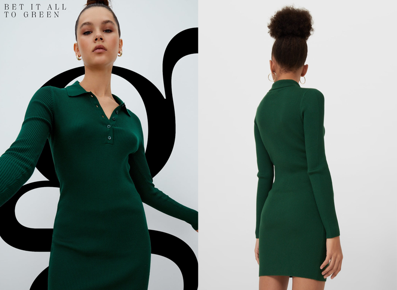 VESTIDO PUNTO CUELLO POLO DE STRADIVARIUS