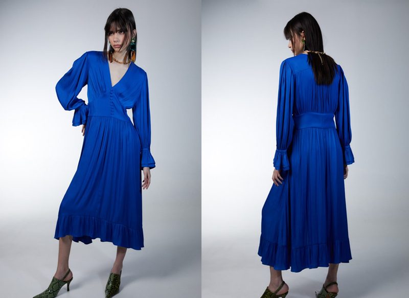 VESTIDO LARGO SATINADO
