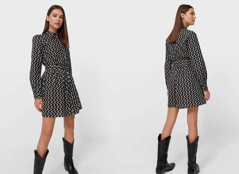 VESTIDO CAMISERO ESTAMPADO DE STRADIVARIUS