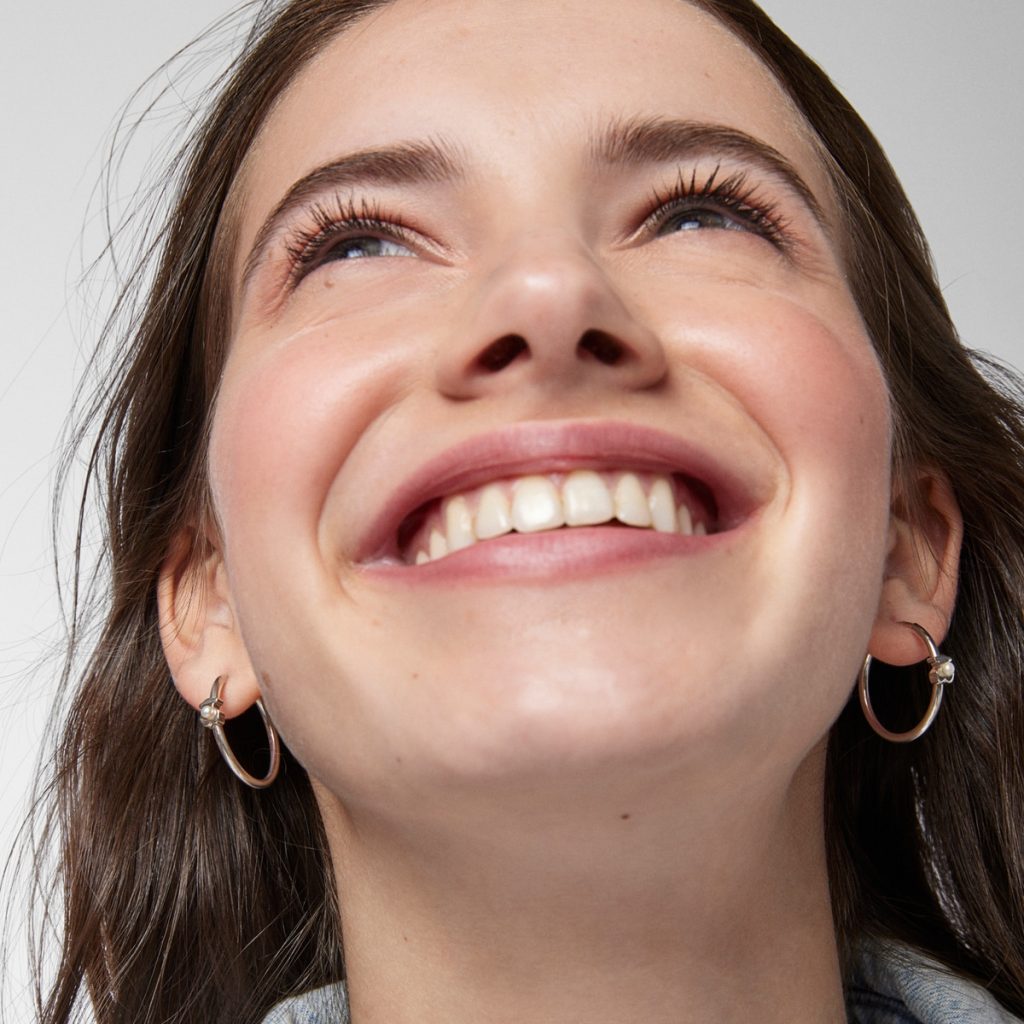 Pendientes aro de plata con perla Super Power Tous