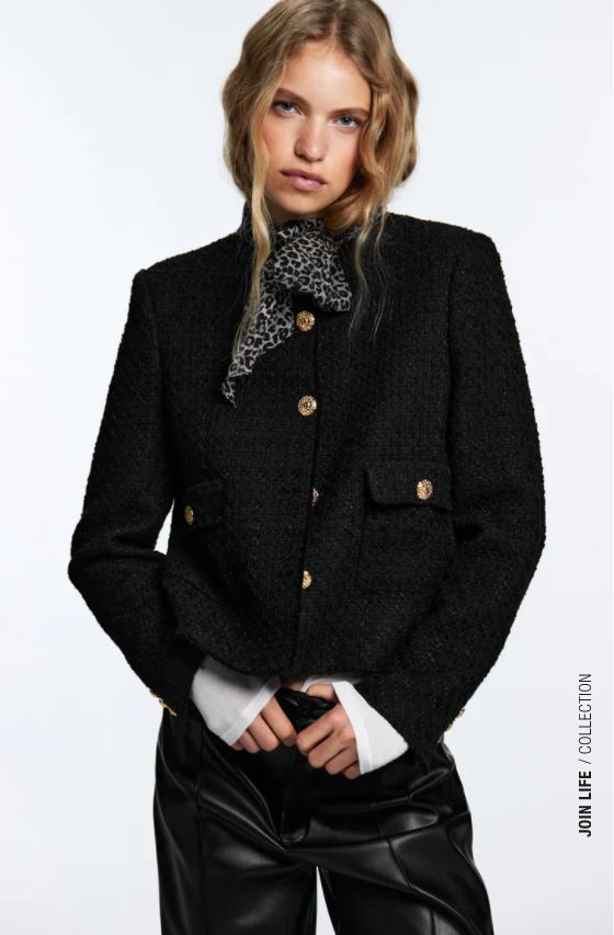blazer estructura forro zara