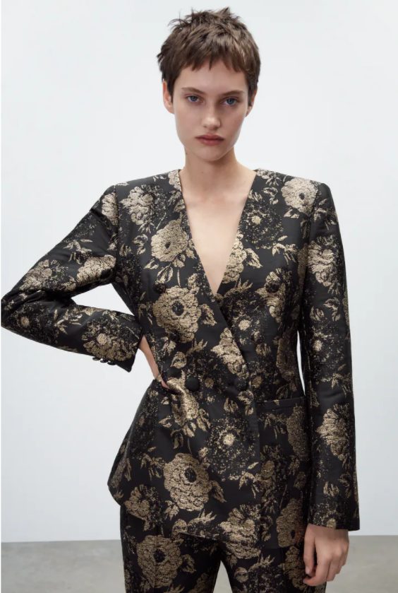 blazer jacquard zara
