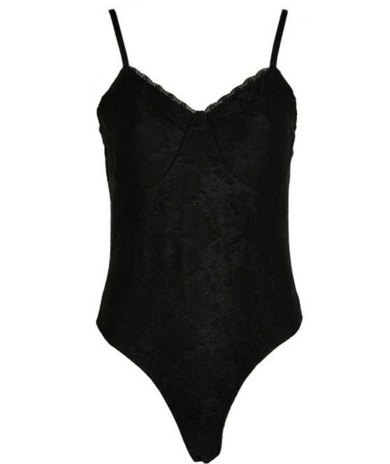 body encaje negro