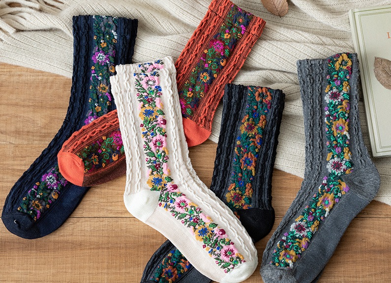 calcetines florales