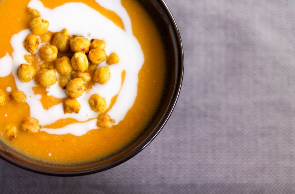 crema calabaza garbanzos