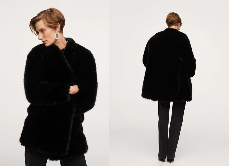 ABRIGO PELO OVERSIZE DE MANGO