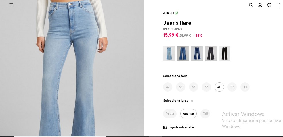 Jeans flare- Bershka