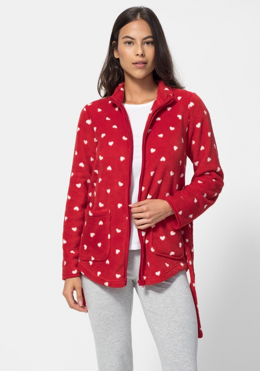 bata estampada roja