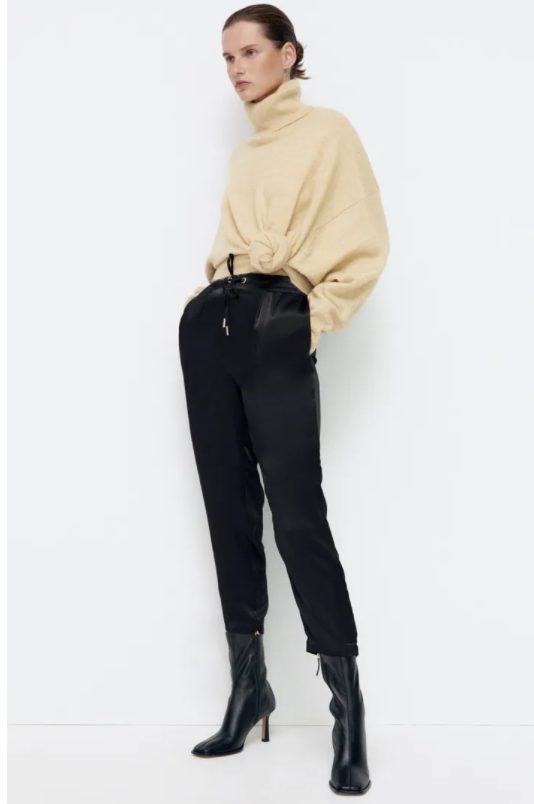 pantalon pijamero satinado zara