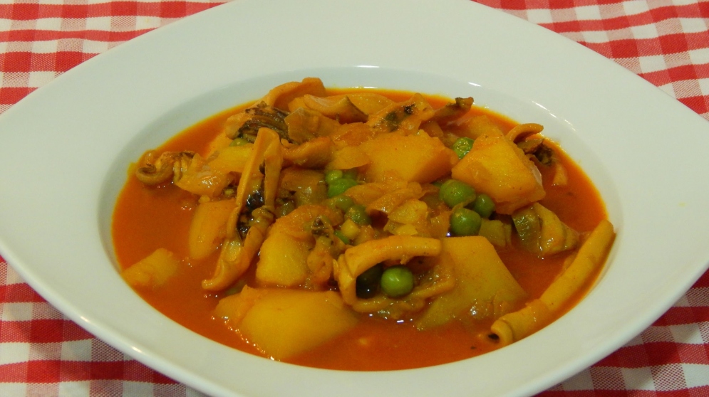 receta de guiso de calamares con setas 1 Moncloa