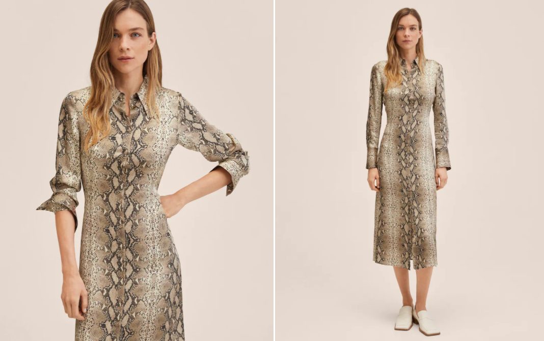 vestido print serpiente