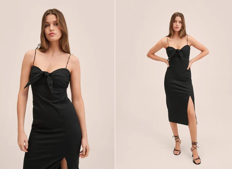 VESTIDO ALGODÓN NUDO DE MANGO