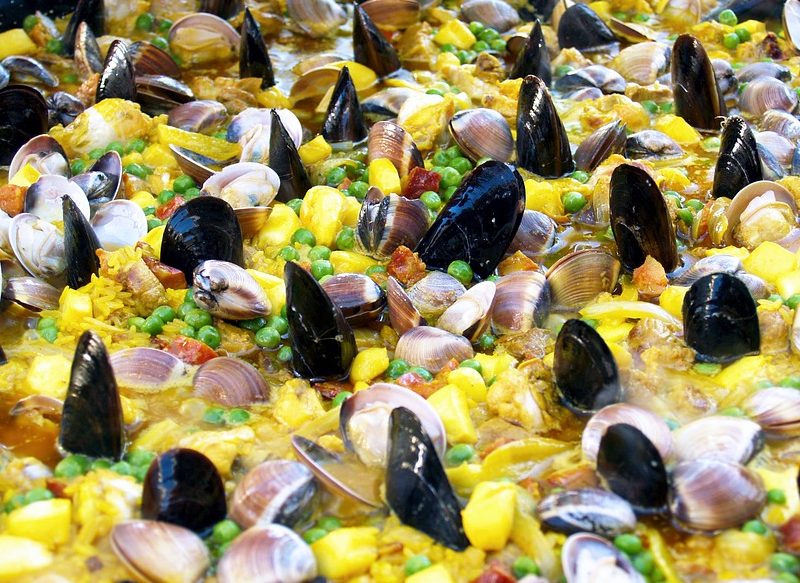 INGREDIENTES PARA ELABORAR LA RECETA DE ARROZ CON MEJILLONES