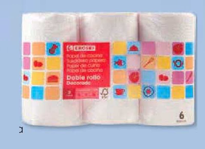 PAPEL DE COCINA COMPACTO DOBLE ROLLO EROSKI, IDEAL PARA LA COCINA