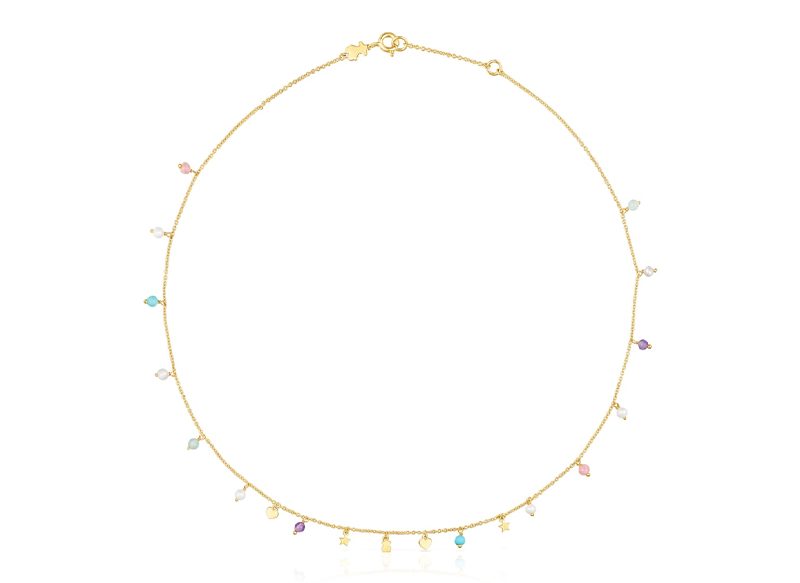 COLLAR DE PLATA VERMEIL Y GEMAS TOUS COOL JOY