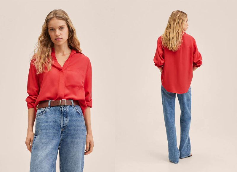 CAMISA LYOCELL OVERSIZE DE MANGO