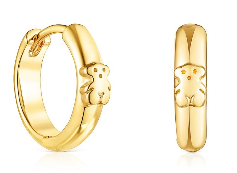 PENDIENTES ARO OSO DE PLATA VERMEIL TOUS BASICS