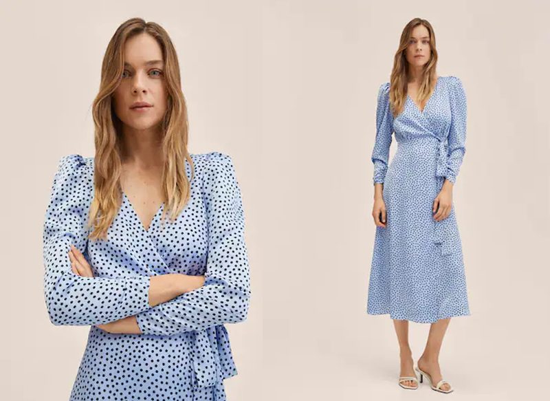 VESTIDO CRUZADO ESTAMPADO