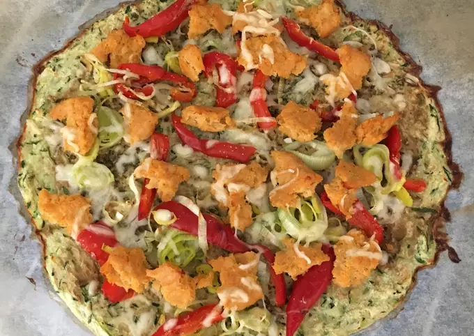  Pizza con base de calabacín