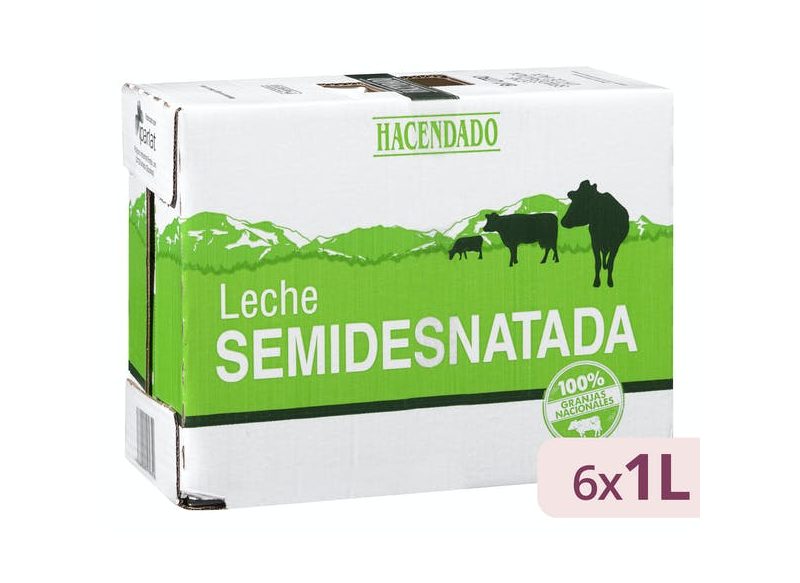 LECHE SEMIDESNATADA HACENDADO , LA MEJOR OPCIÓN PARA LA OCU