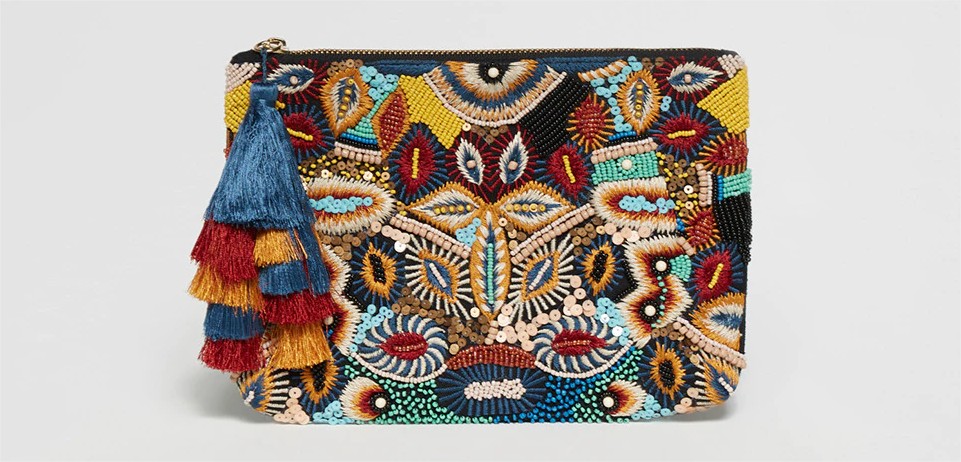 cartera bordado caleidoscopio