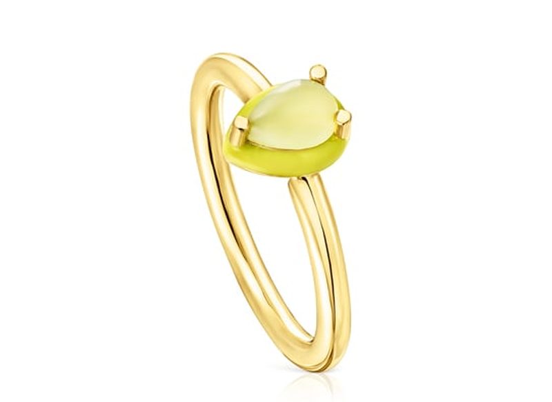 ANILLO CON CALCEDONIA Y ESMALTE VIBRANT COLORS