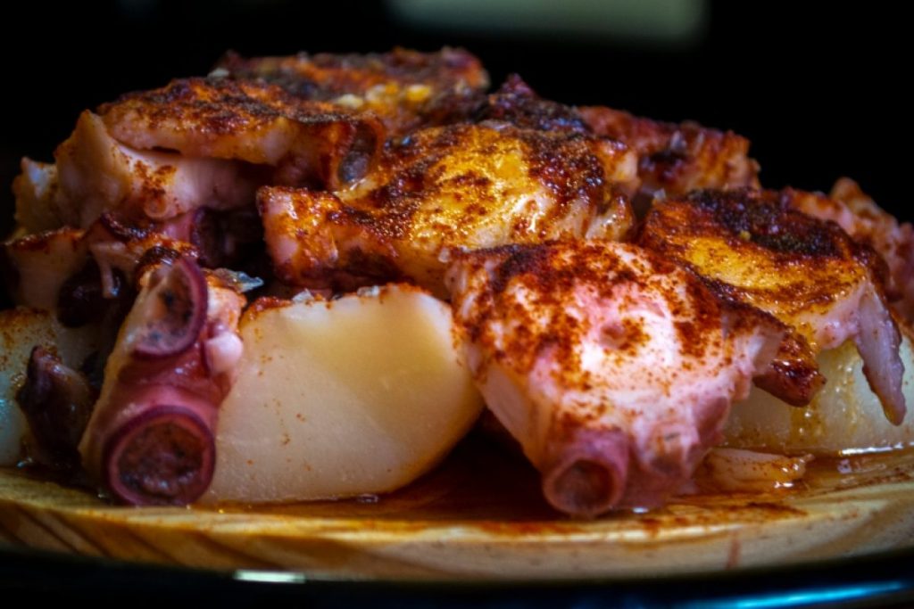 Siguiente y último paso para la receta de pulpo