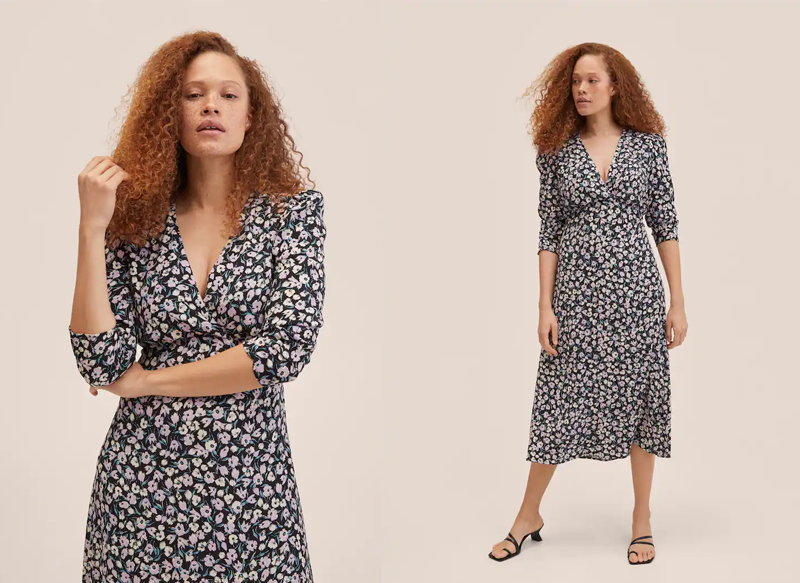 VESTIDO ESTAMPADO FLORAL DE MANGO