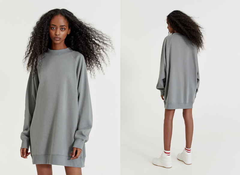 VESTIDO SUDADERA MANGA LARGA DE PULL&BEAR