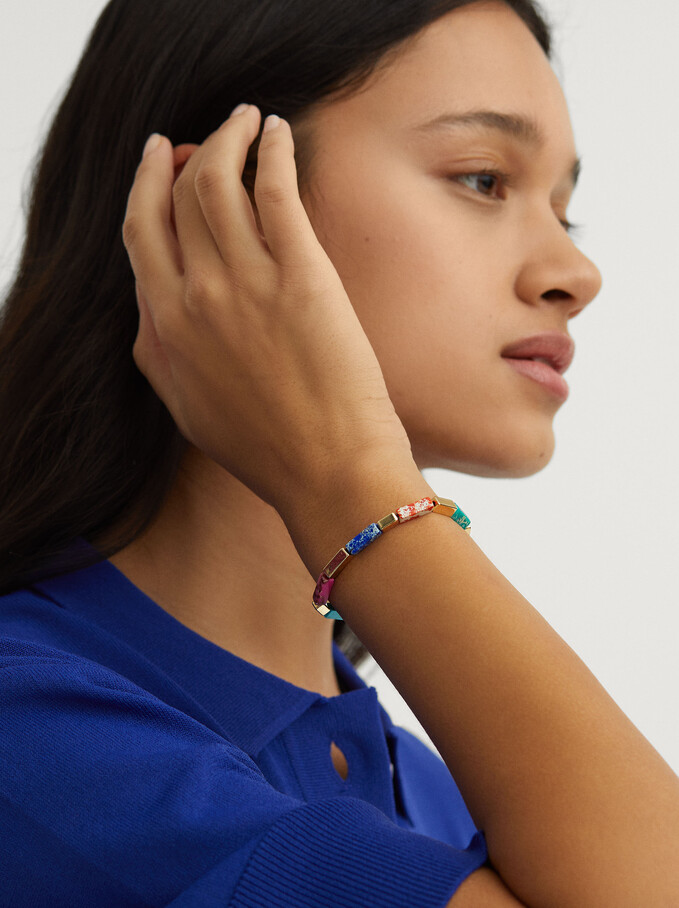 Pulsera Elástica Con Piedras Parfois 