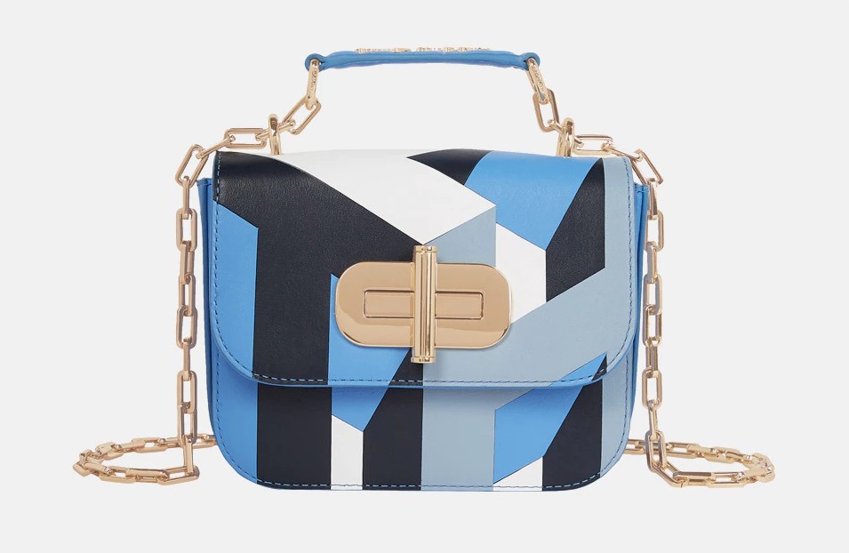 bandolera mini estampado geometrico tommy hilfiger
