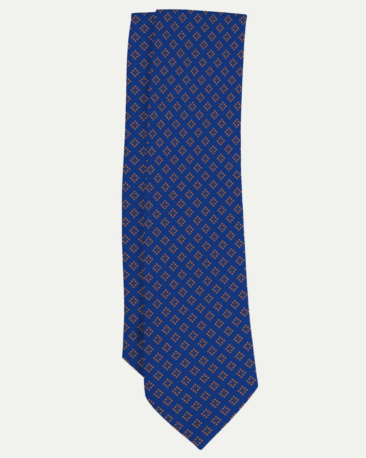 corbata victorio and lucchino seda azul estampado geometrico el corte ingles