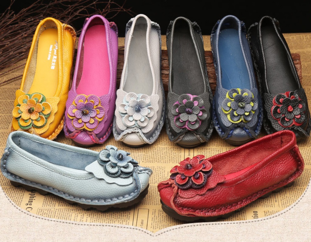 mocasines florales