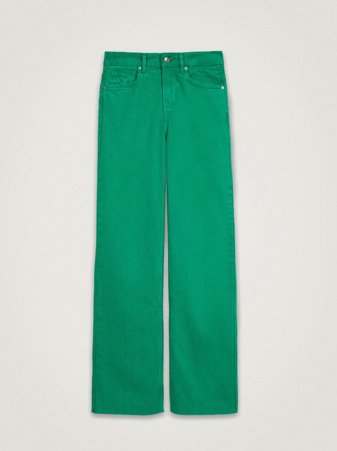 pantalon vaquero verde parfois