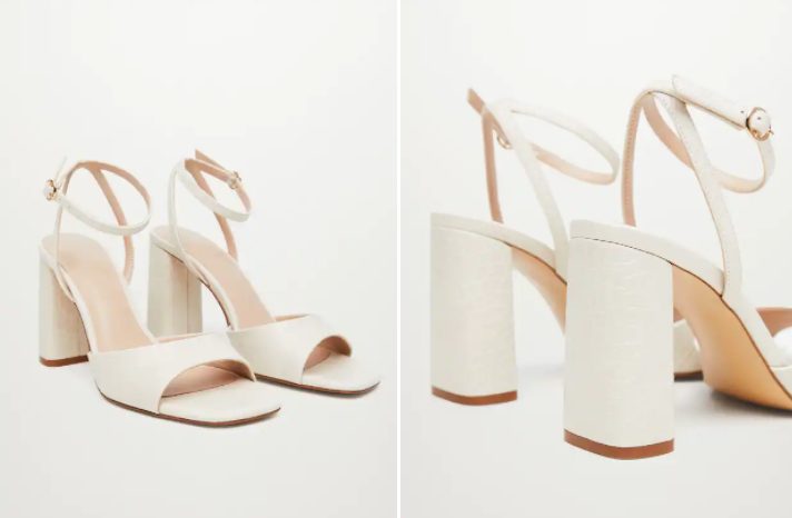 sandalias blancas mango