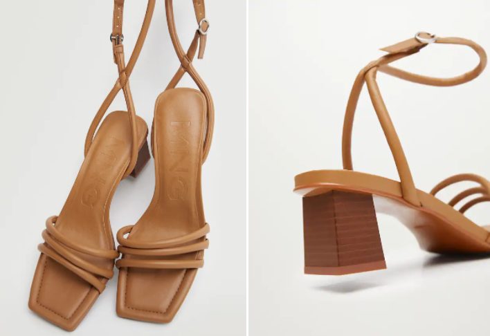sandalias marron tiras