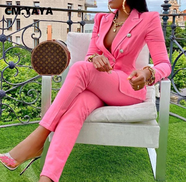 La blazer vintage de pata de gallo y pantalón a juego que te hará lucir ideal la tiene Aliexpress 10 Merca2.es traje largo color