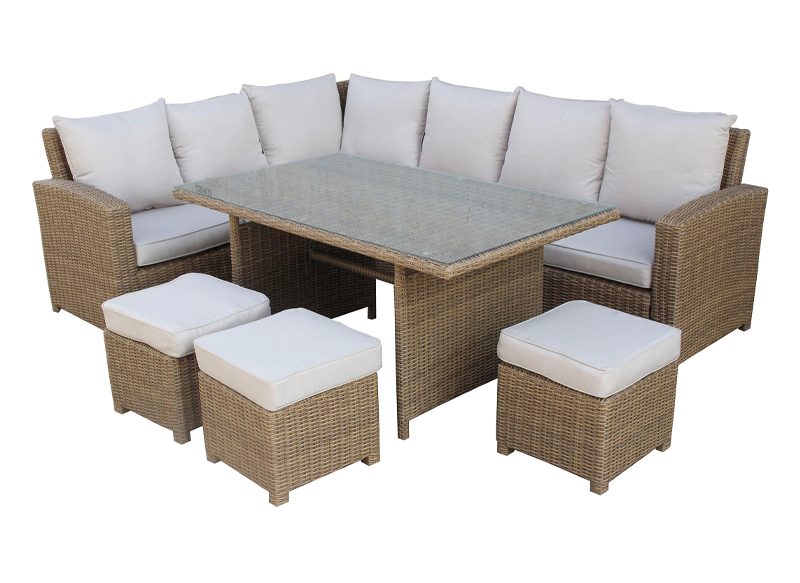 Conjunto De Muebles De Jardín De 8 Plazas Estocolmo Kactus