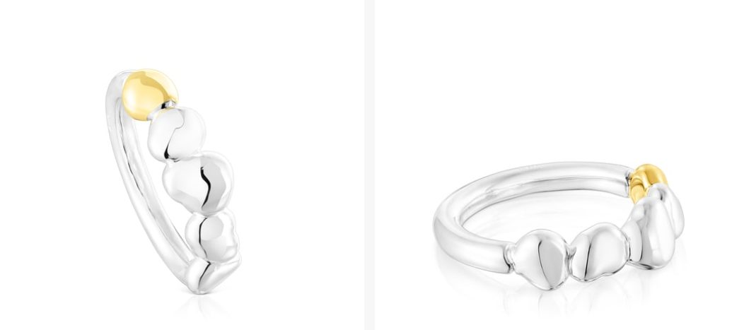 anillo bicolor organico tous