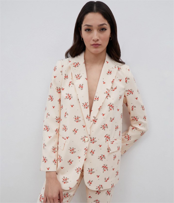 blazer estampado floral formula joven el corte ingles